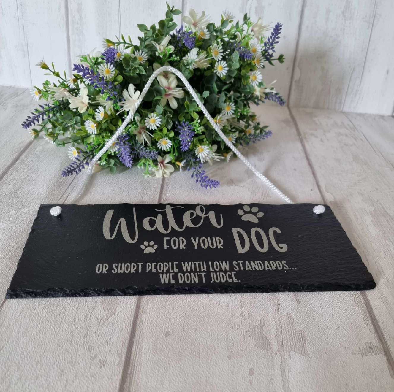 Funny slate sign for dogs.