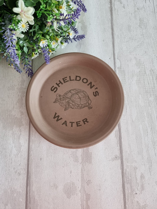 Personalised Tortoise water bowl/ food dish.