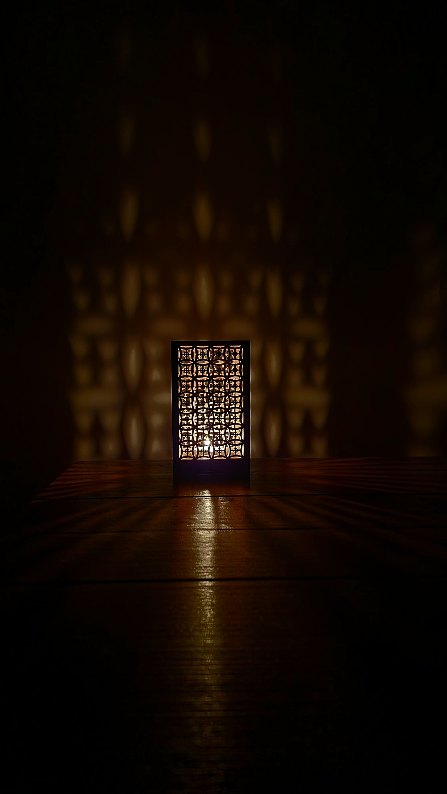 Beautiful laser cut oak veneer tea light holder. - LaserGiftsuk