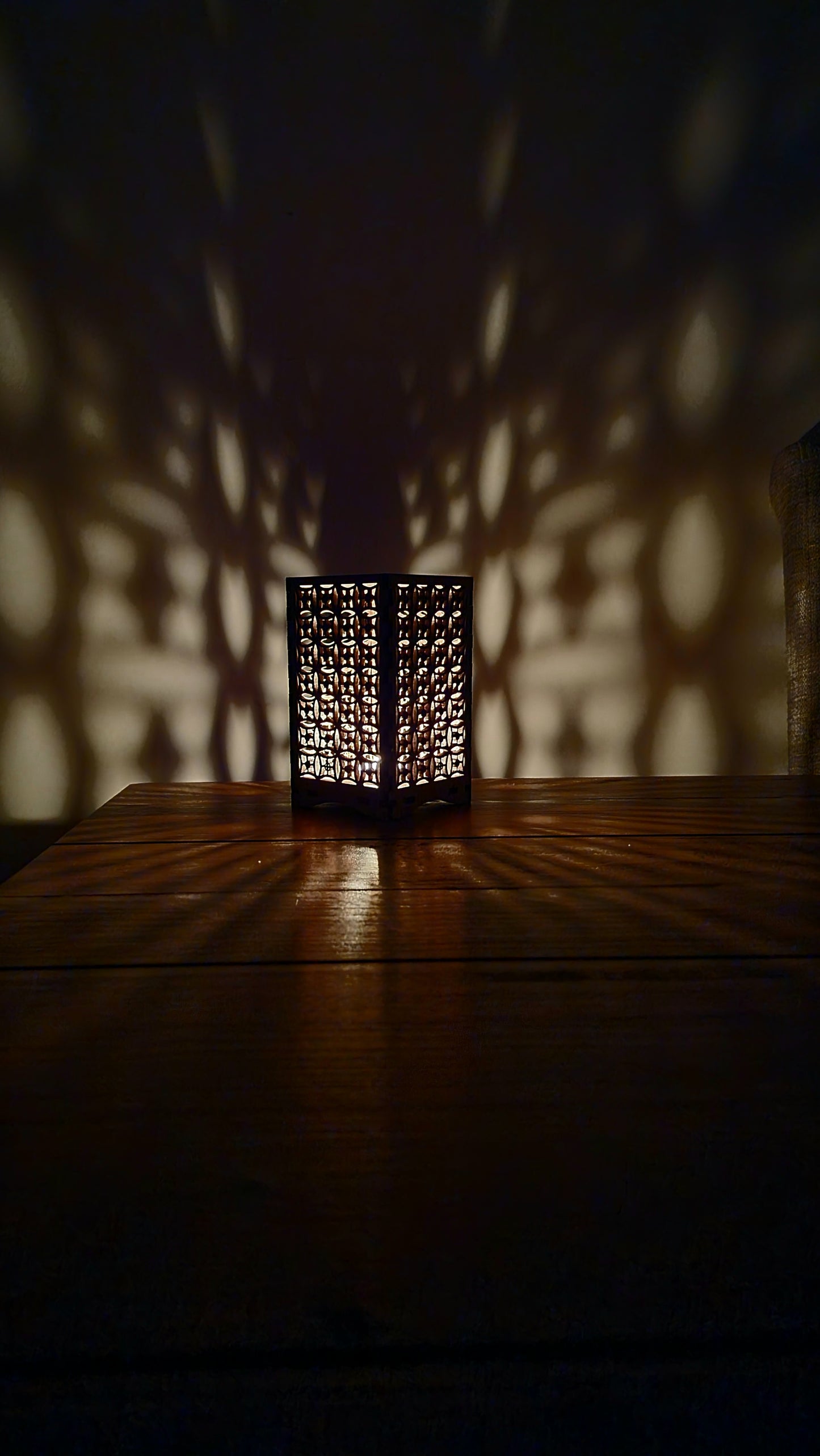 Beautiful laser cut oak veneer tea light holder. - LaserGiftsuk
