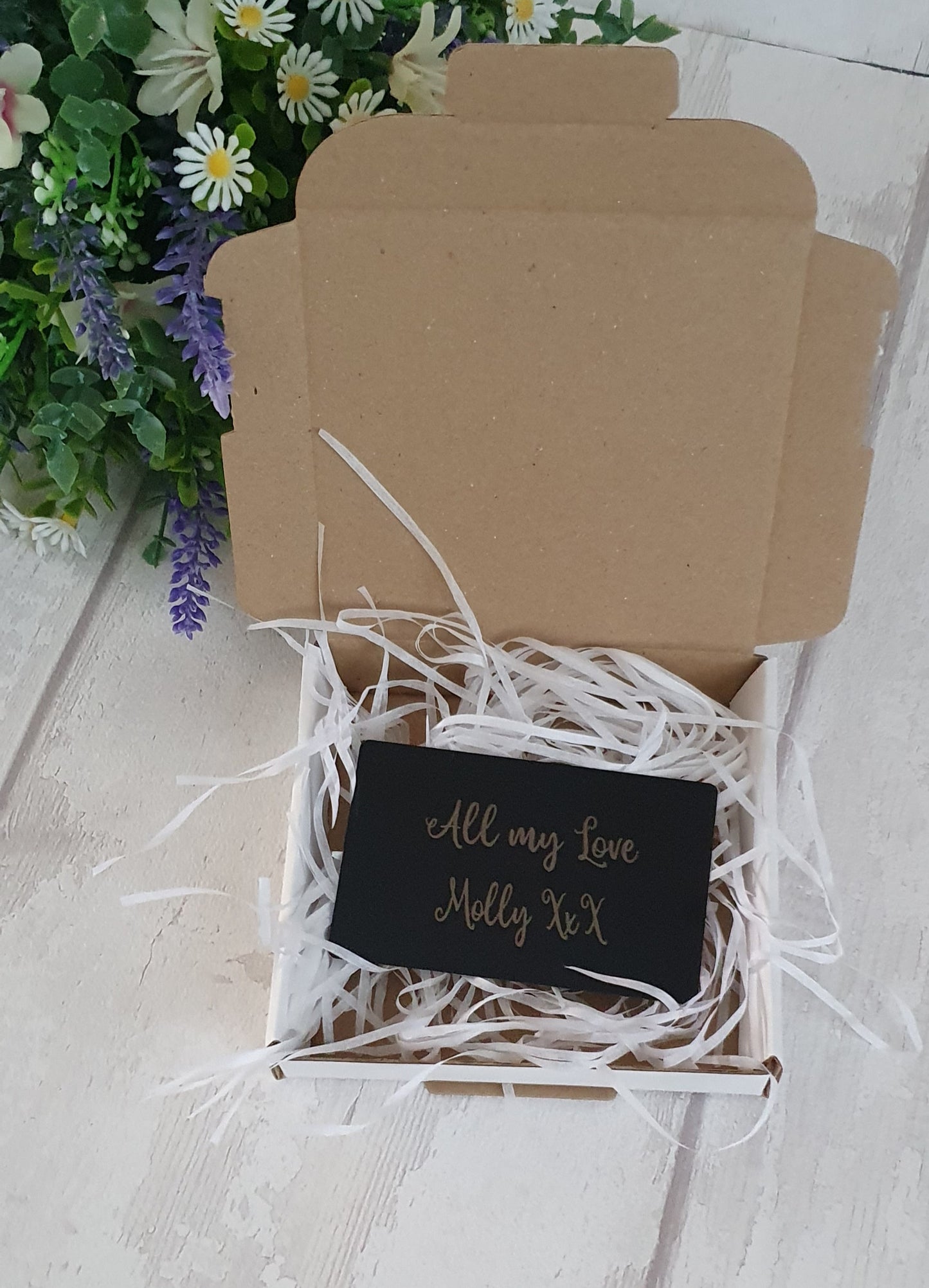 Personalised engraved keepsake wallet card. - LaserGiftsuk