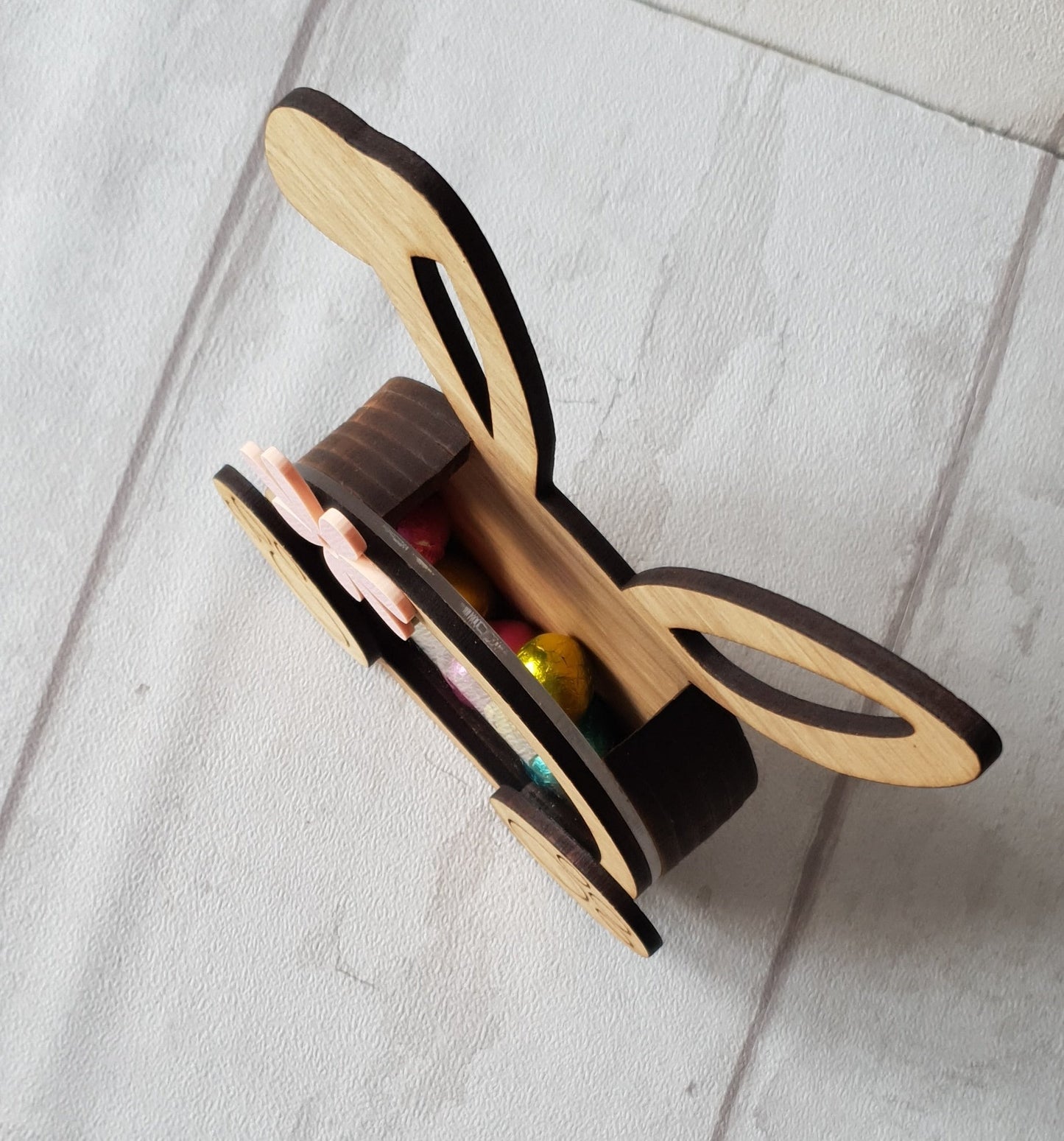 Personalised Easter Bunny box for mini eggs. - LaserGiftsuk