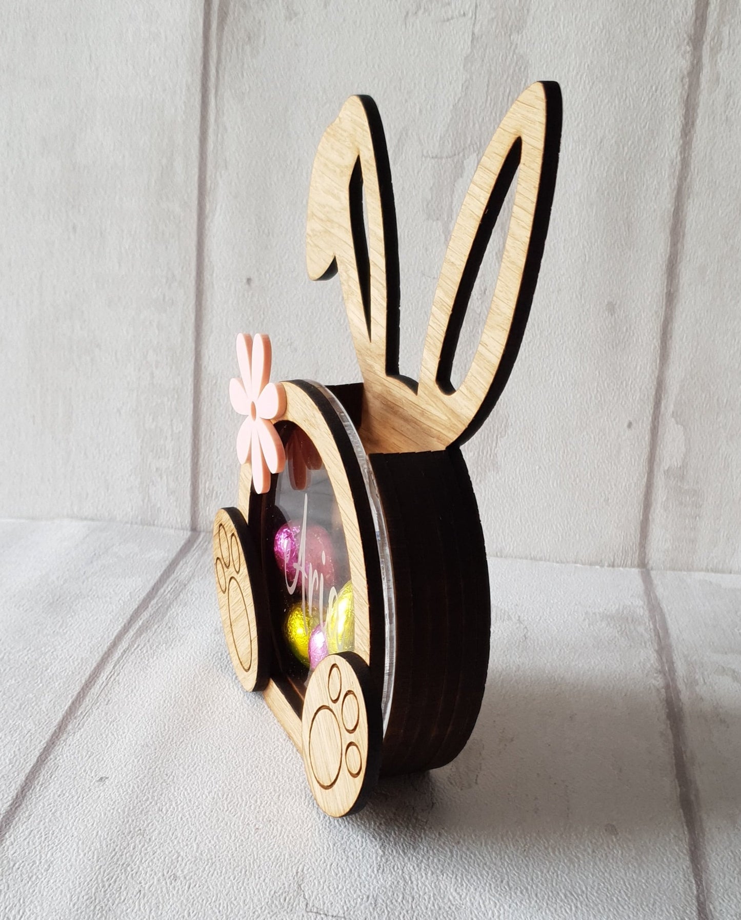 Personalised Easter Bunny box for mini eggs. - LaserGiftsuk