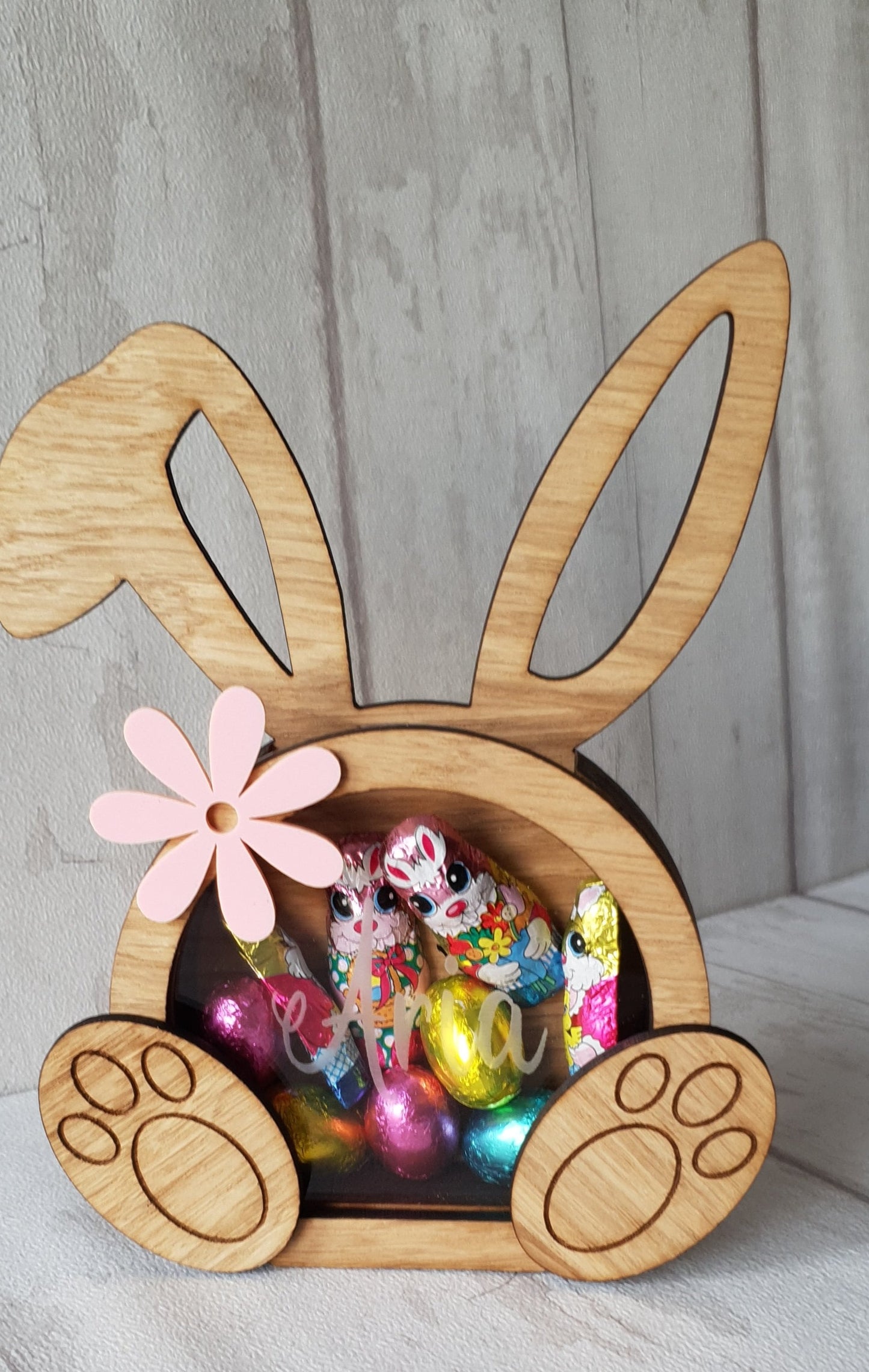 Personalised Easter Bunny box for mini eggs. - LaserGiftsuk