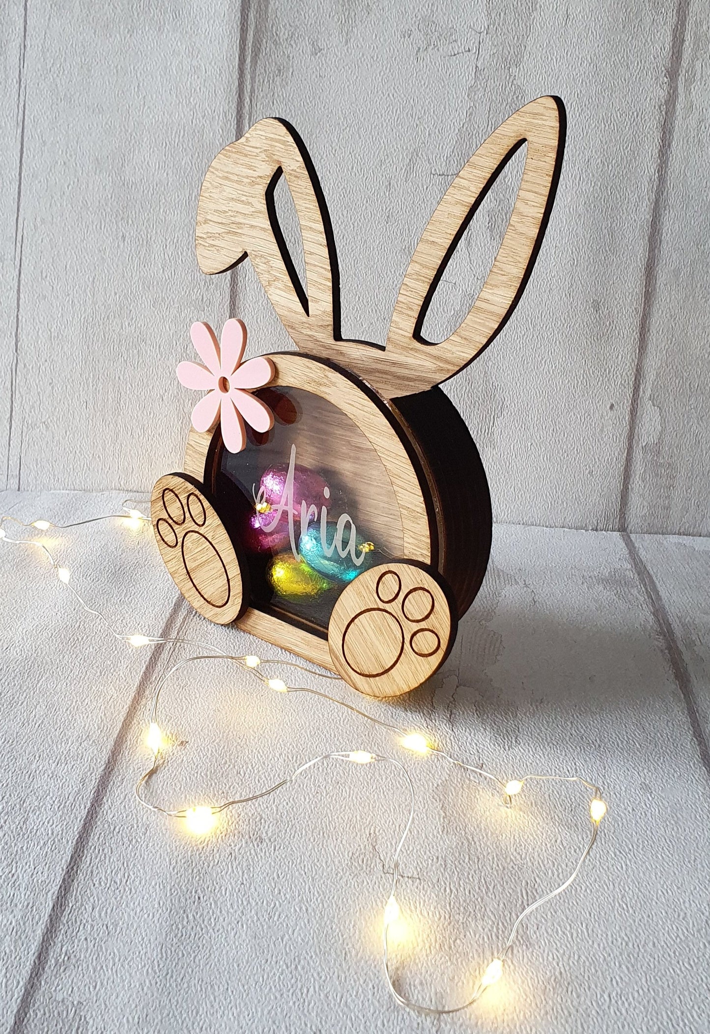 Personalised Easter Bunny box for mini eggs. - LaserGiftsuk