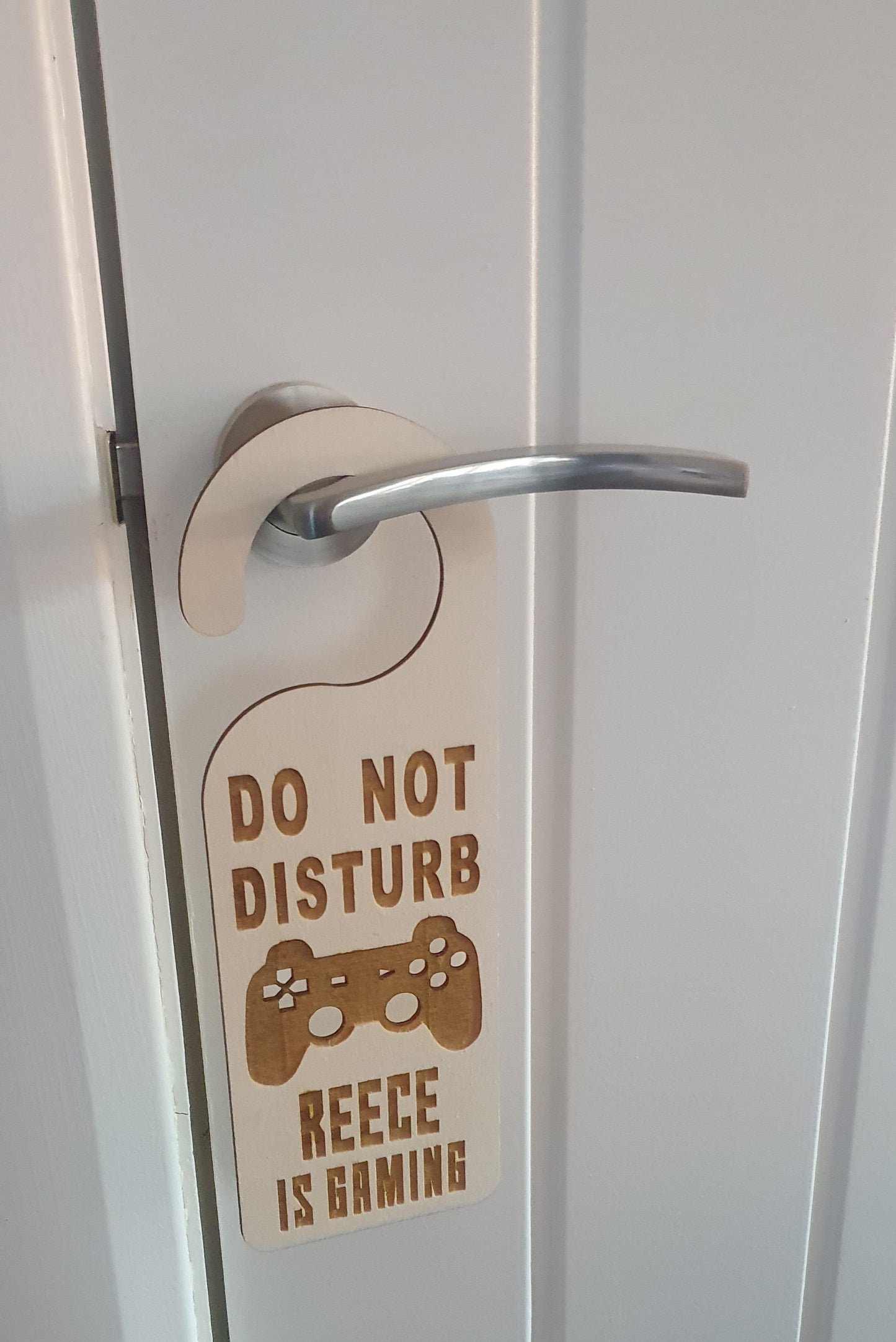 Personalised gaming 'do not disturb' handing door sign. - LaserGiftsuk
