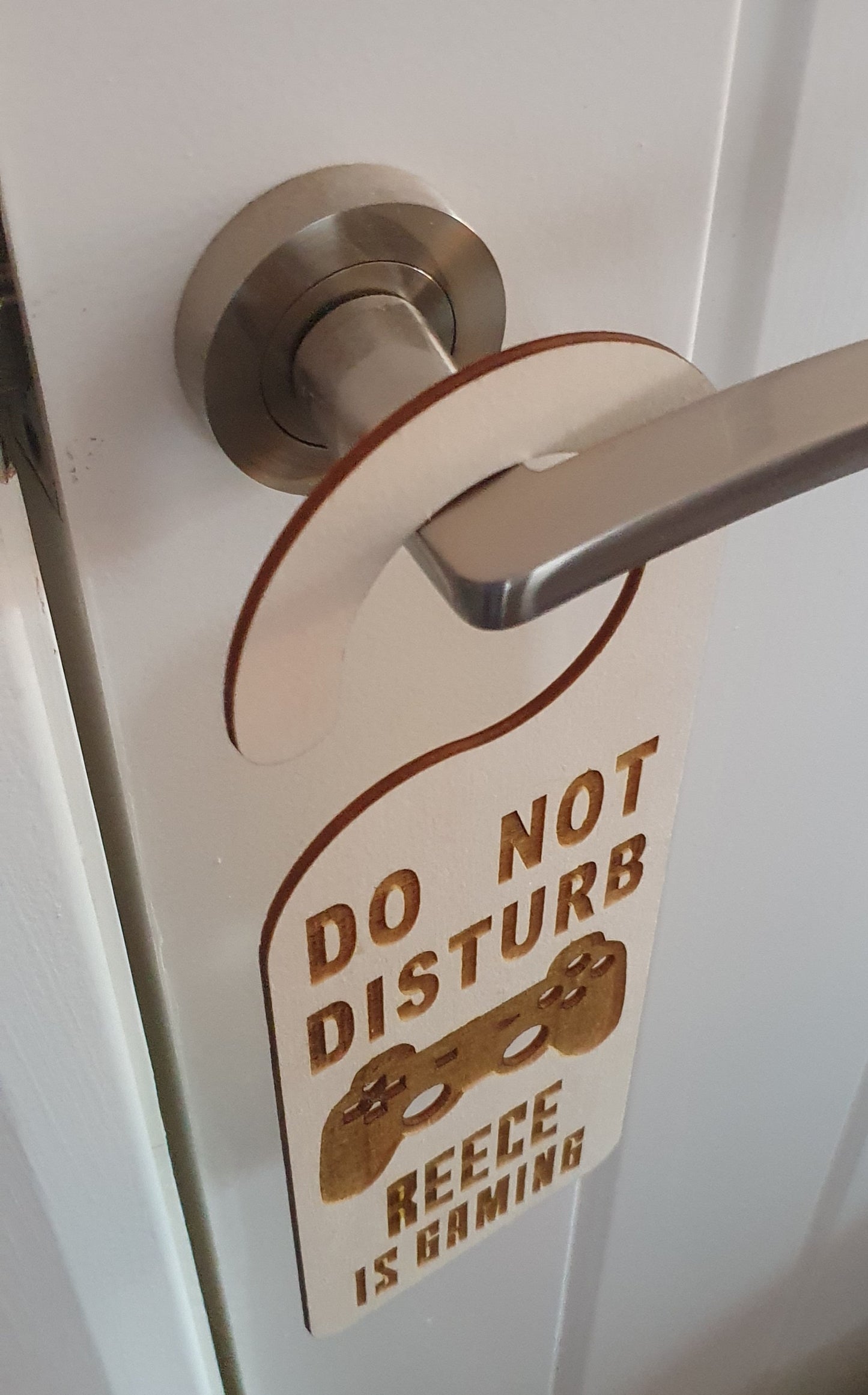 Personalised gaming 'do not disturb' handing door sign. - LaserGiftsuk