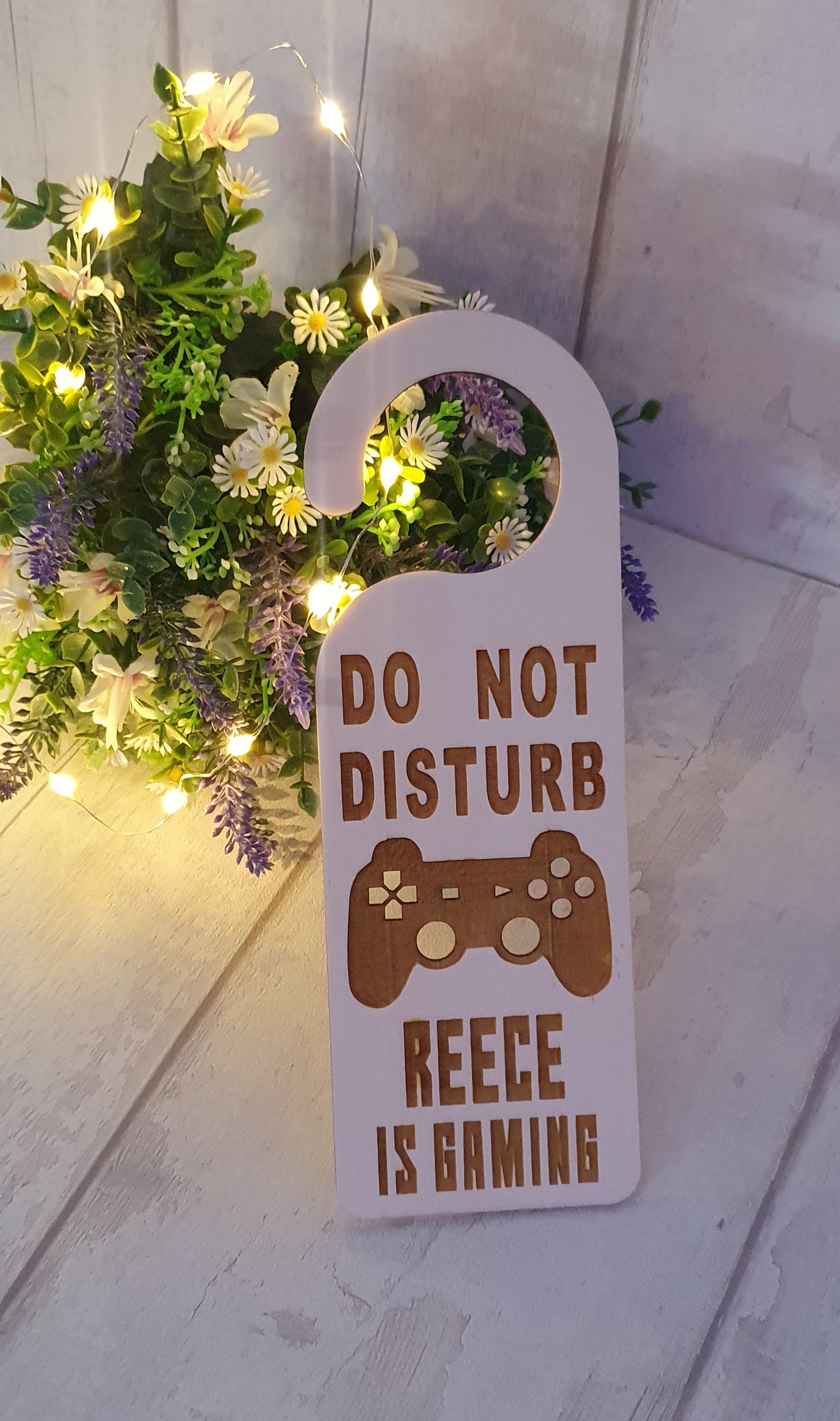Personalised gaming 'do not disturb' handing door sign. - LaserGiftsuk