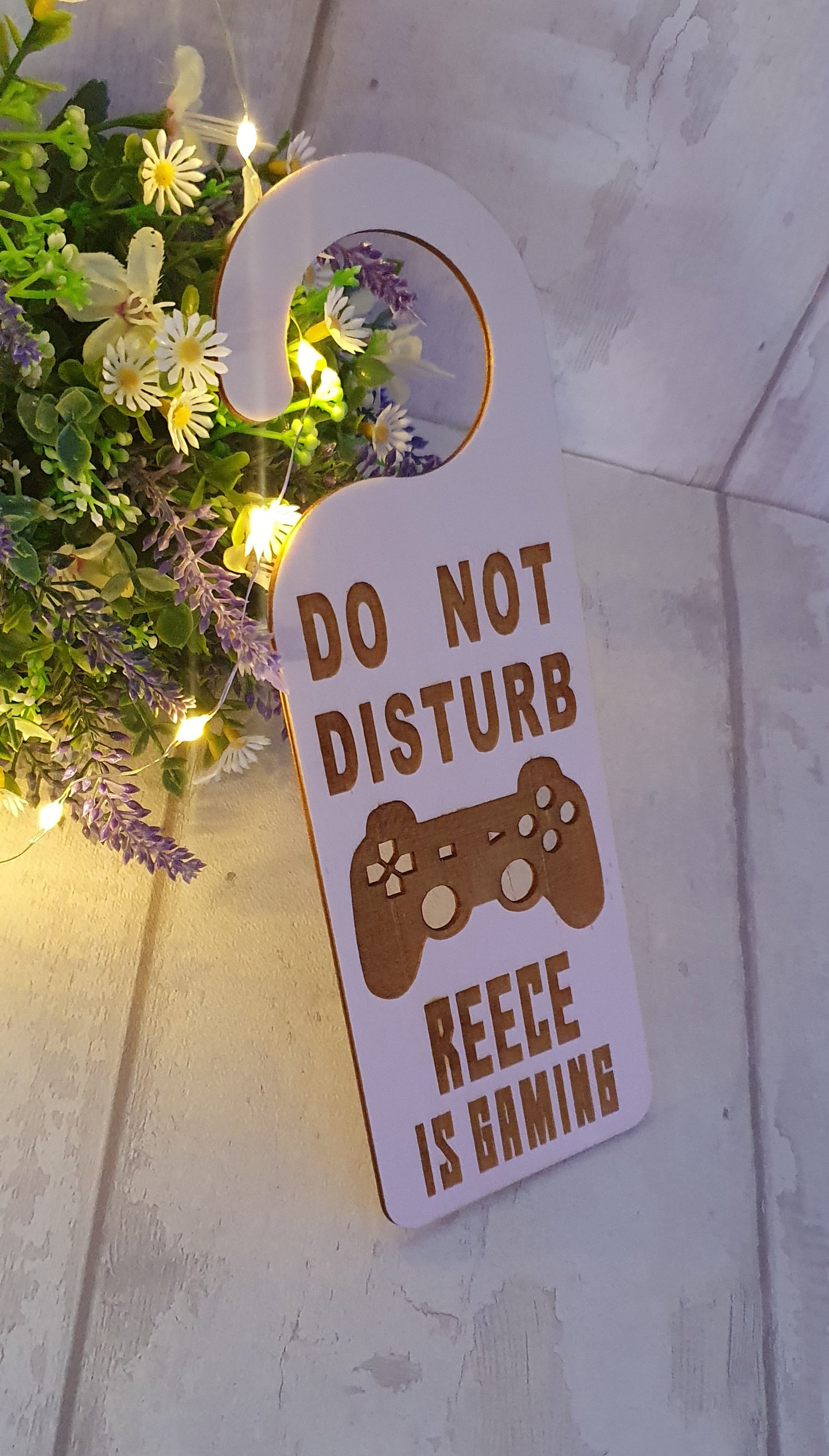 Personalised gaming 'do not disturb' handing door sign. - LaserGiftsuk