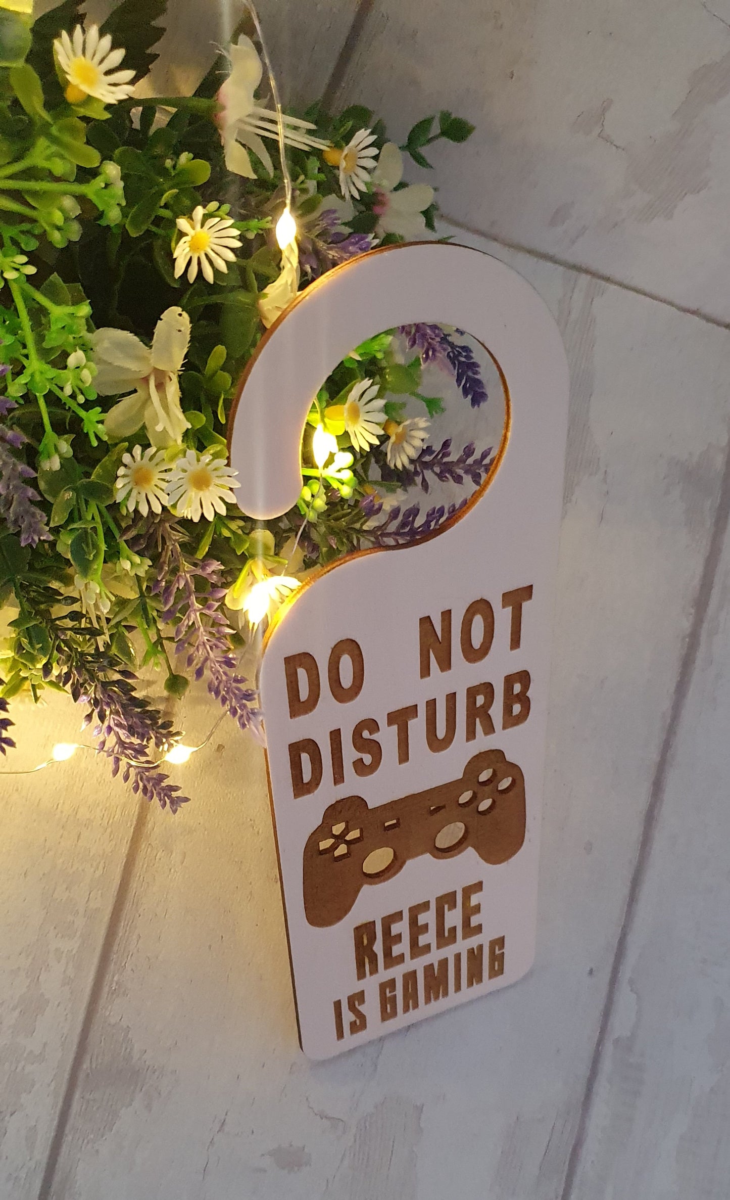 Personalised gaming 'do not disturb' handing door sign. - LaserGiftsuk