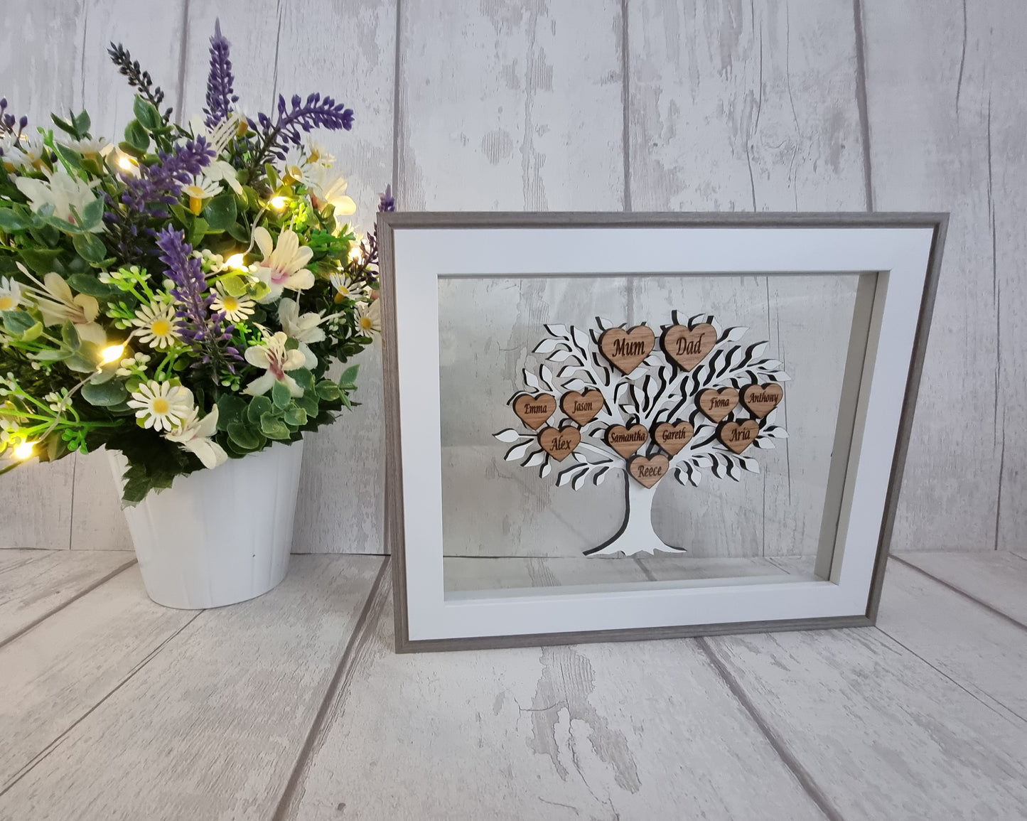 Personalised family tree frame, Mother's Day, Birthday gift, New home.
