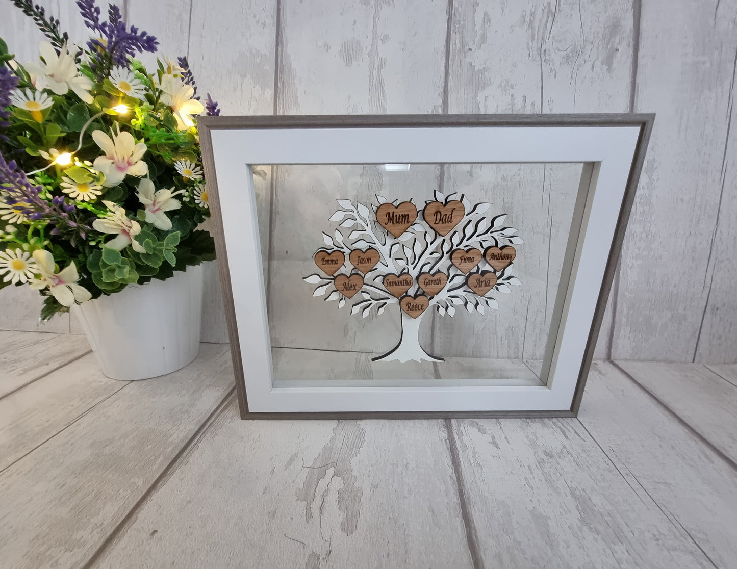 Personalised family tree frame, Mother's Day, Birthday gift, New home.