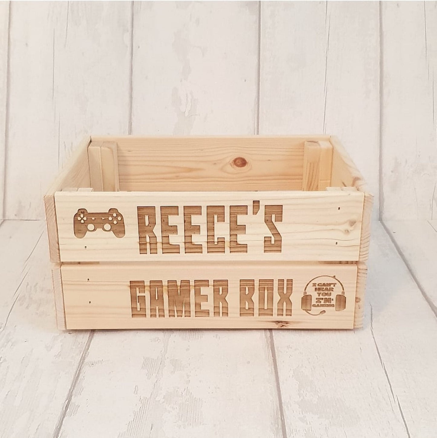 Personalised gaming crate, box. - LaserGiftsuk