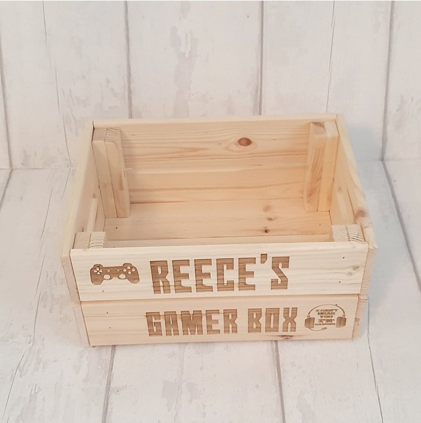 Personalised gaming crate, box. - LaserGiftsuk