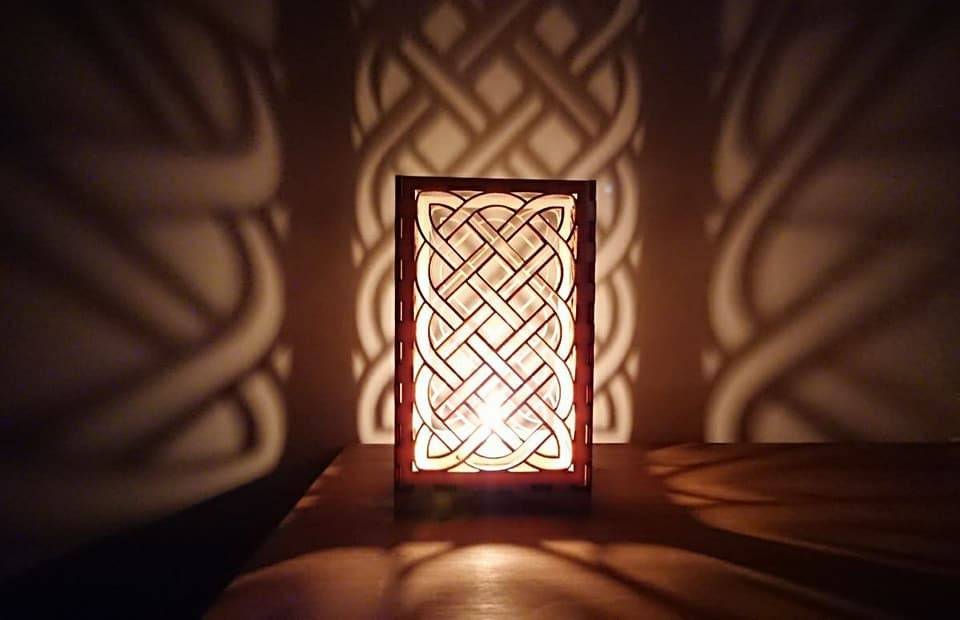 Beautiful Laser cut Celtic Knot tea light holder. - LaserGiftsuk