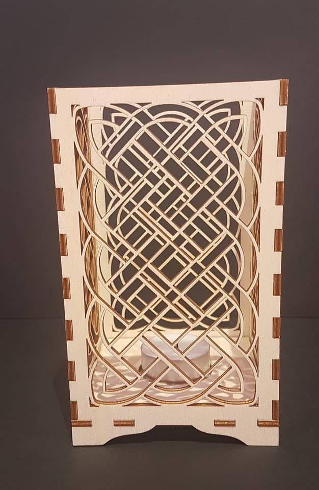 Beautiful Laser cut Celtic Knot tea light holder. - LaserGiftsuk