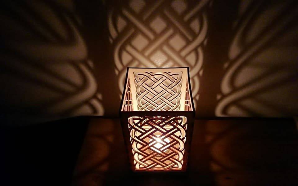 Beautiful Laser cut Celtic Knot tea light holder. - LaserGiftsuk
