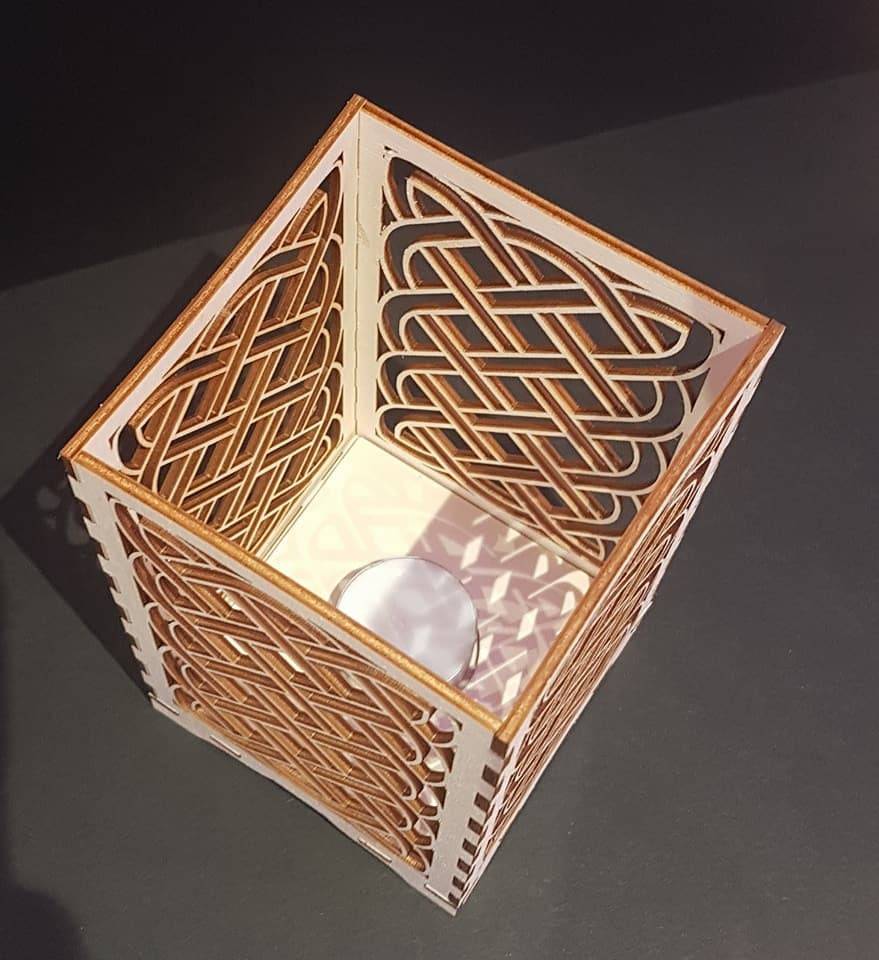 Beautiful Laser cut Celtic Knot tea light holder. - LaserGiftsuk