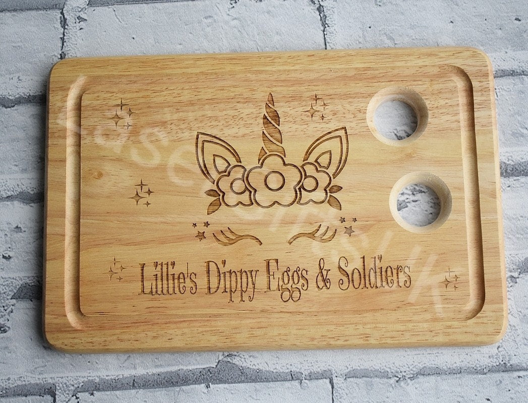 Personalised unicorn egg board. - LaserGiftsuk