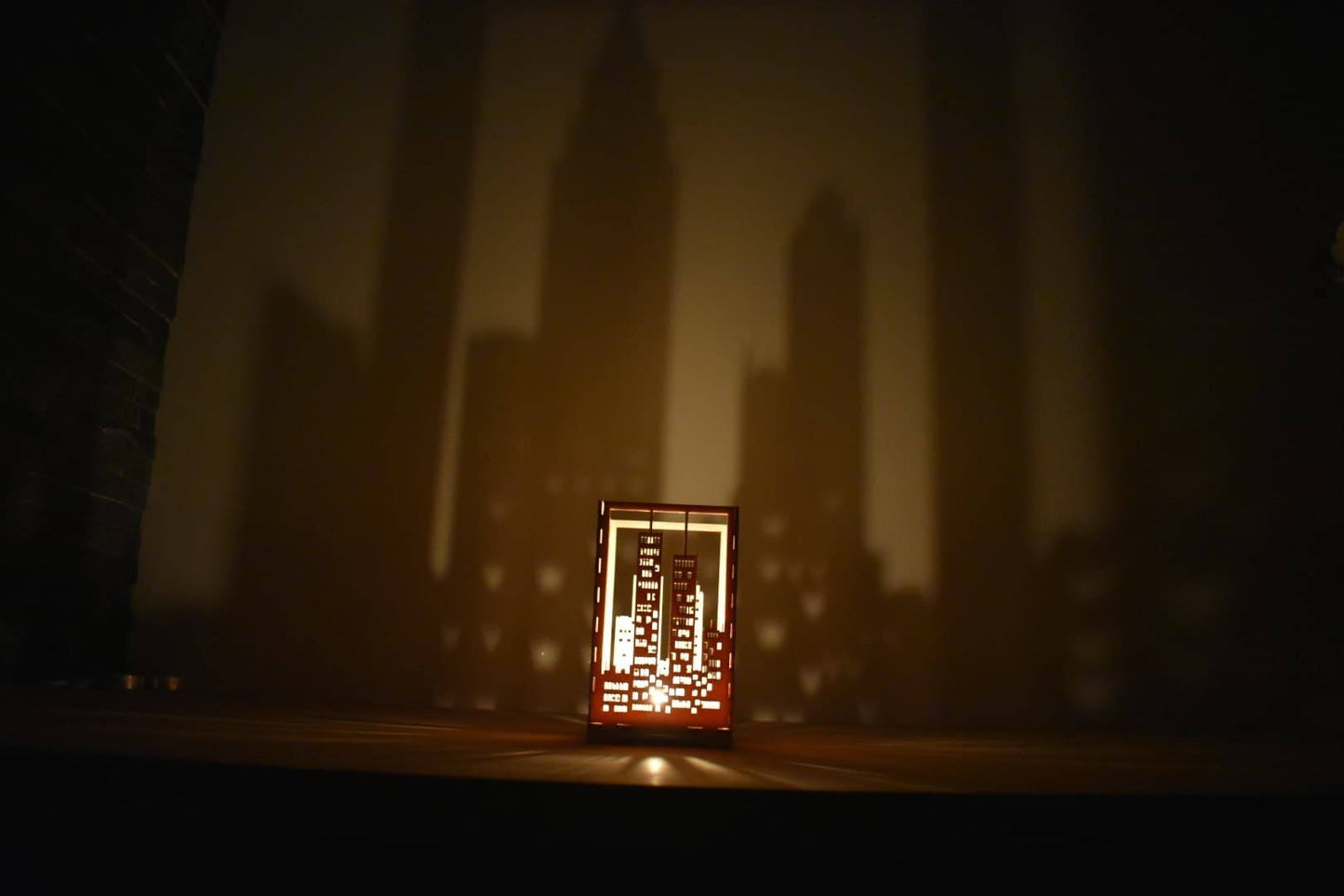 Laser cut City silhouette tea light holder. - LaserGiftsuk