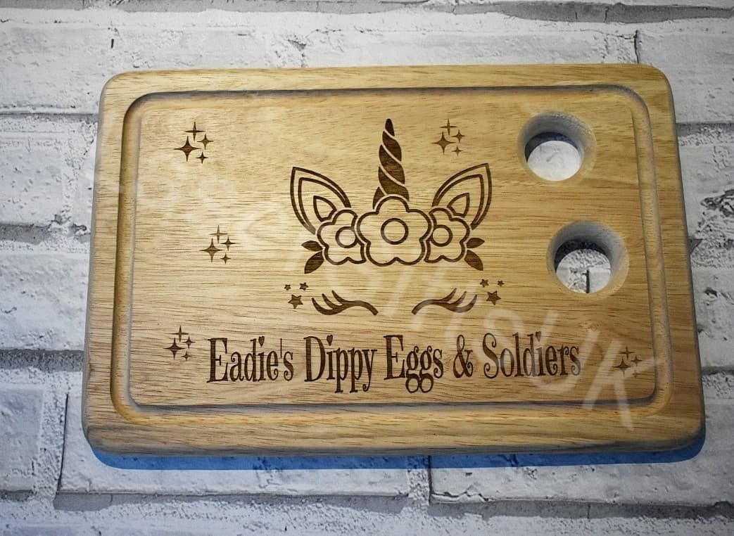 Personalised unicorn egg board. - LaserGiftsuk