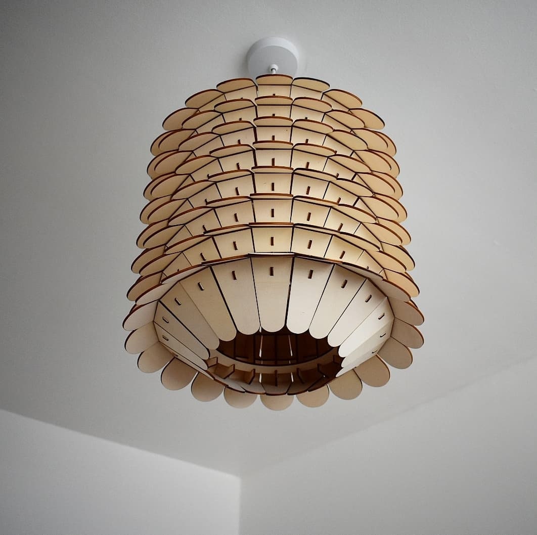 Beautiful Bespoke Sunflower design laser cut pendant light shade. - LaserGiftsuk