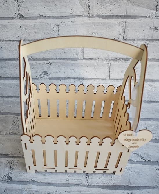 Personalised laser cut flower box holder. - LaserGiftsuk
