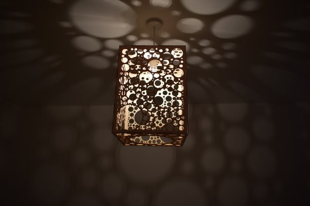 Wooden laser cut light shade, bespoke design, home decor. - LaserGiftsuk
