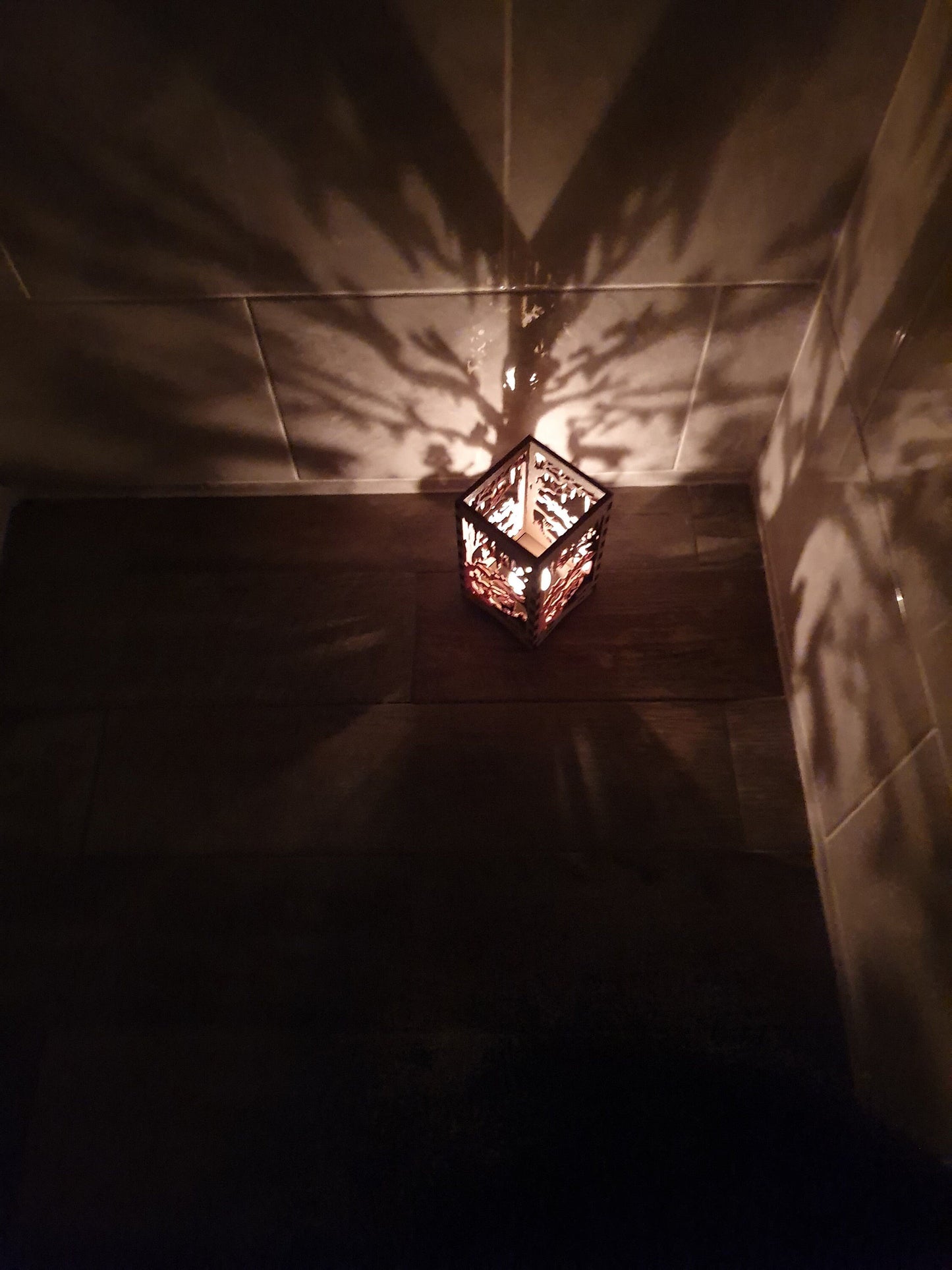 Christmas Tea light holder. - LaserGiftsuk