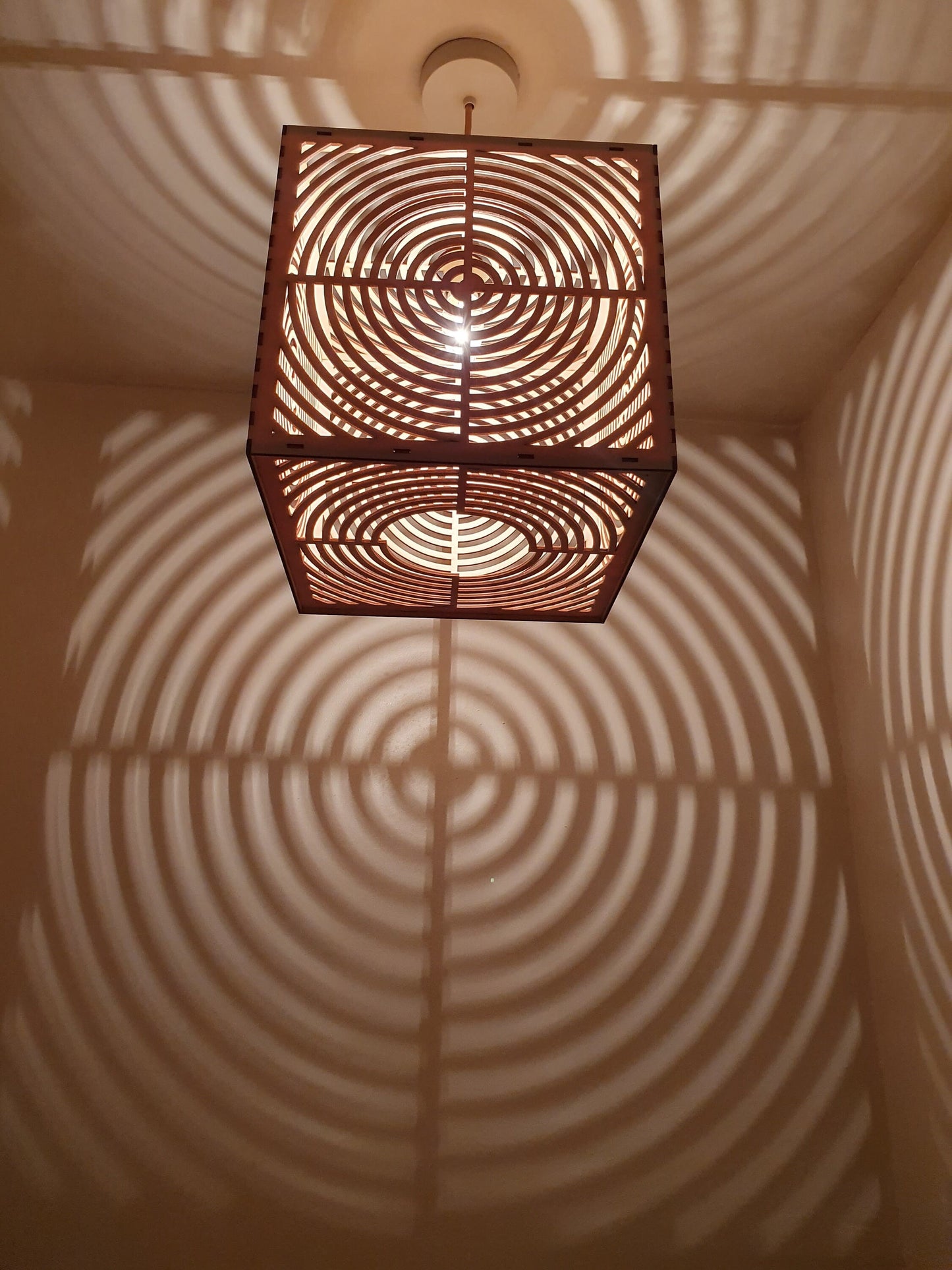 Beautiful bespoke laser cut light shade. - LaserGiftsuk