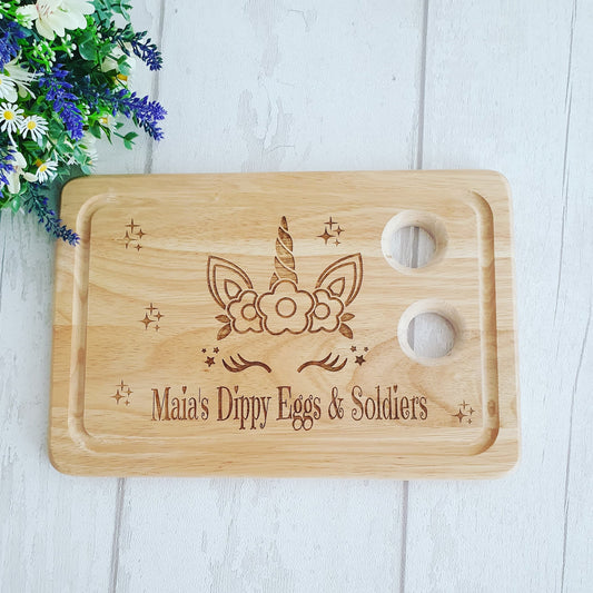 Personalised unicorn egg board. - LaserGiftsuk