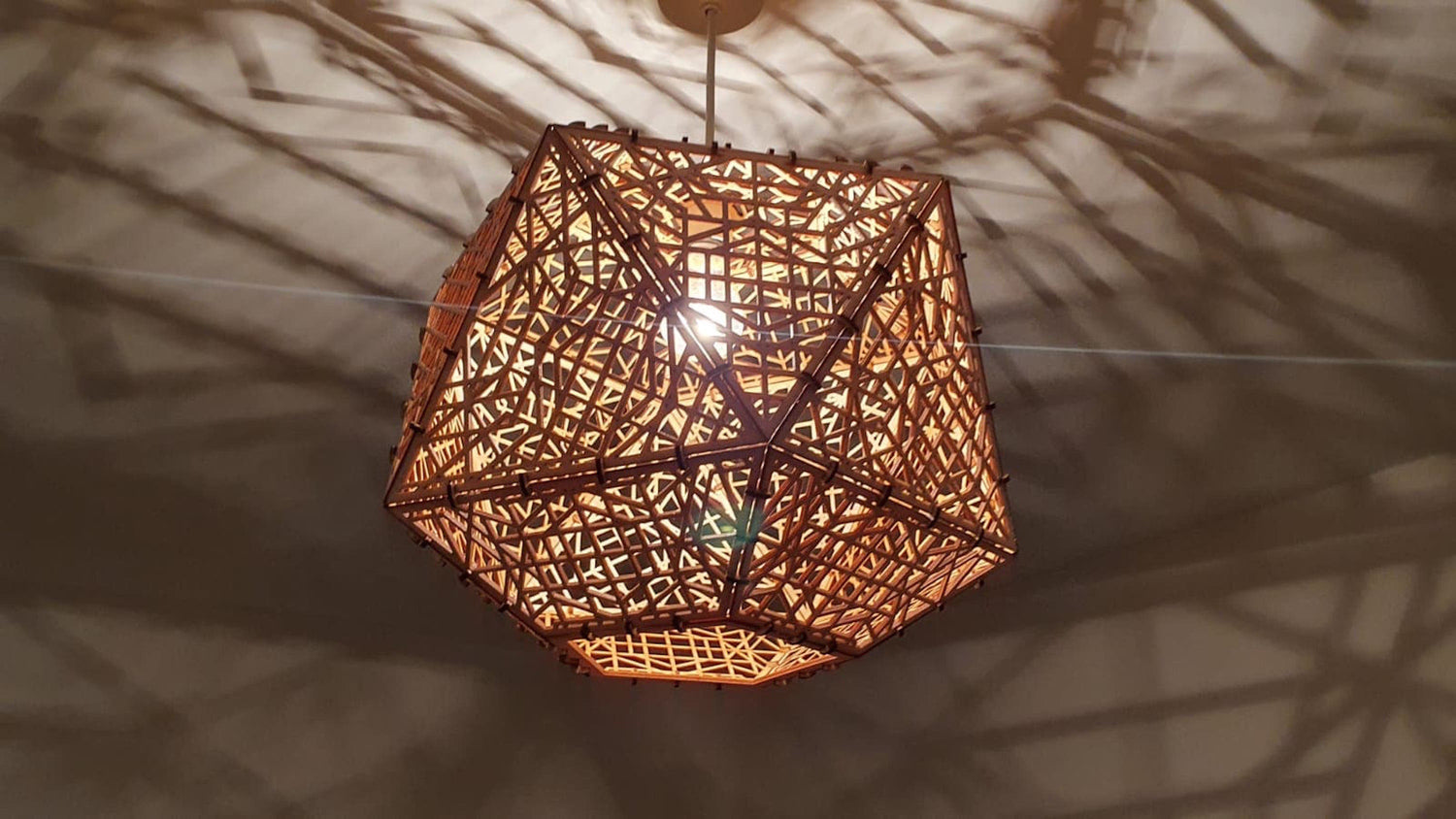Bespoke pendant light shade. - LaserGiftsuk