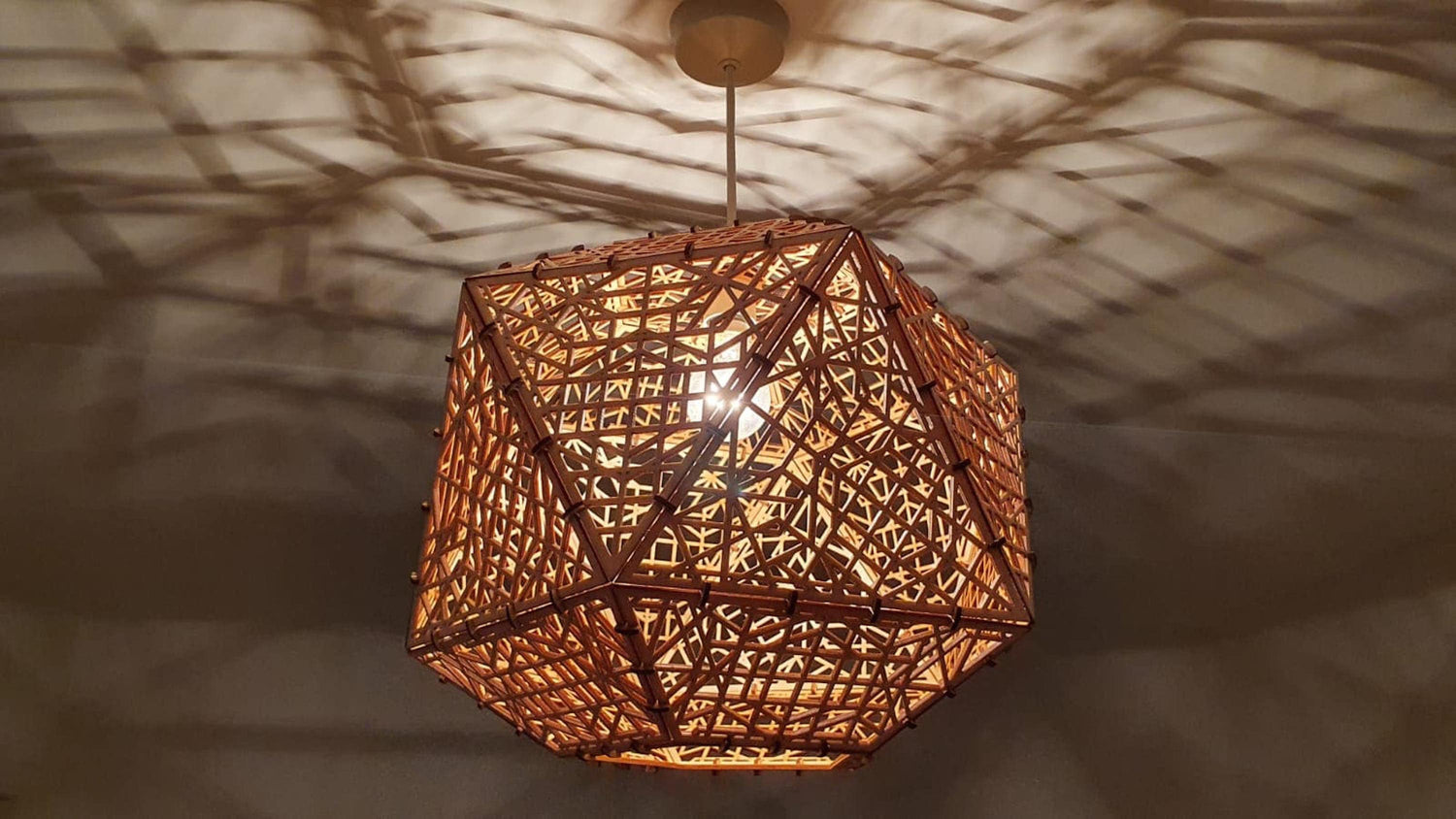 Bespoke pendant light shade. - LaserGiftsuk