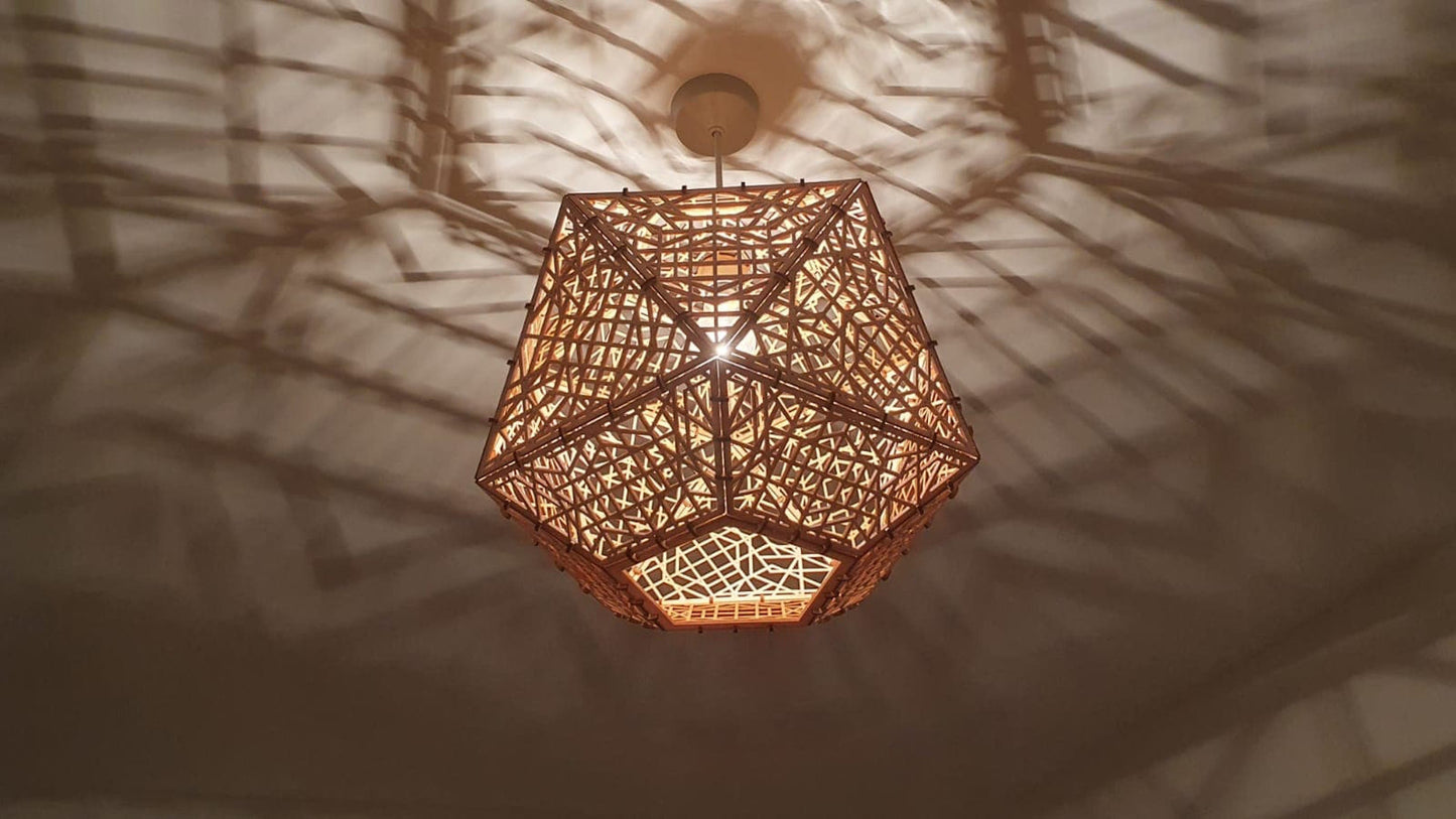 Bespoke pendant light shade. - LaserGiftsuk