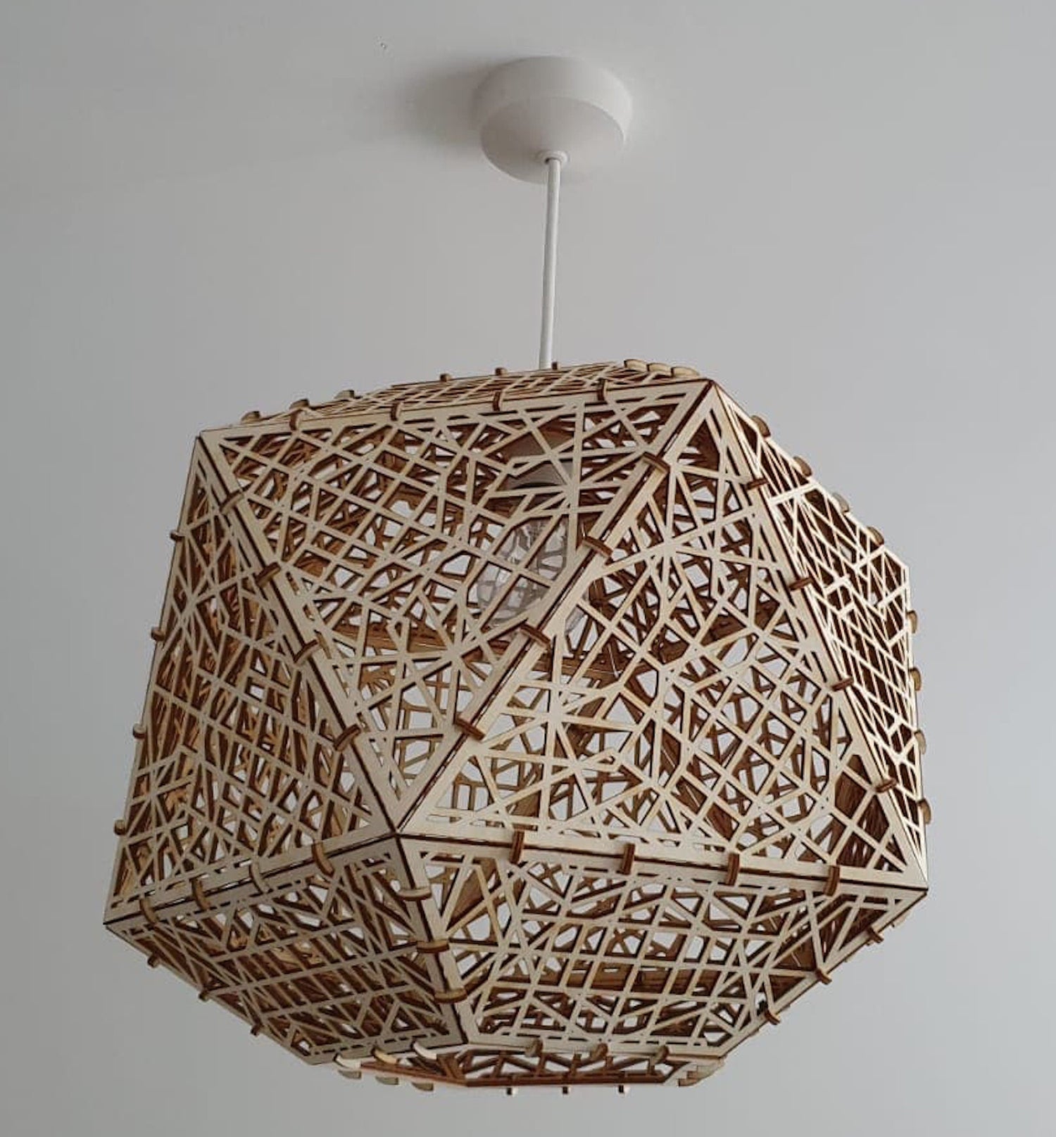 Bespoke pendant light shade. - LaserGiftsuk