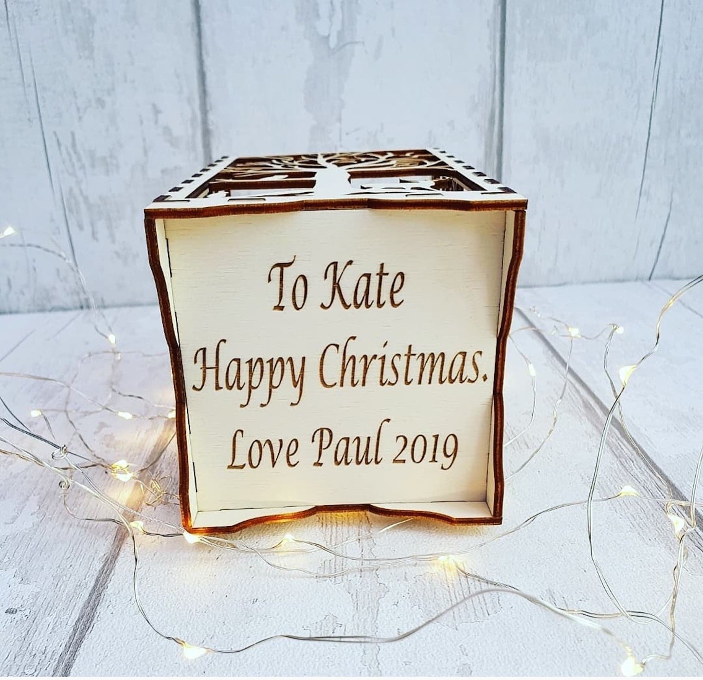 Beautiful Laser cut tea light holder Forest. - LaserGiftsuk