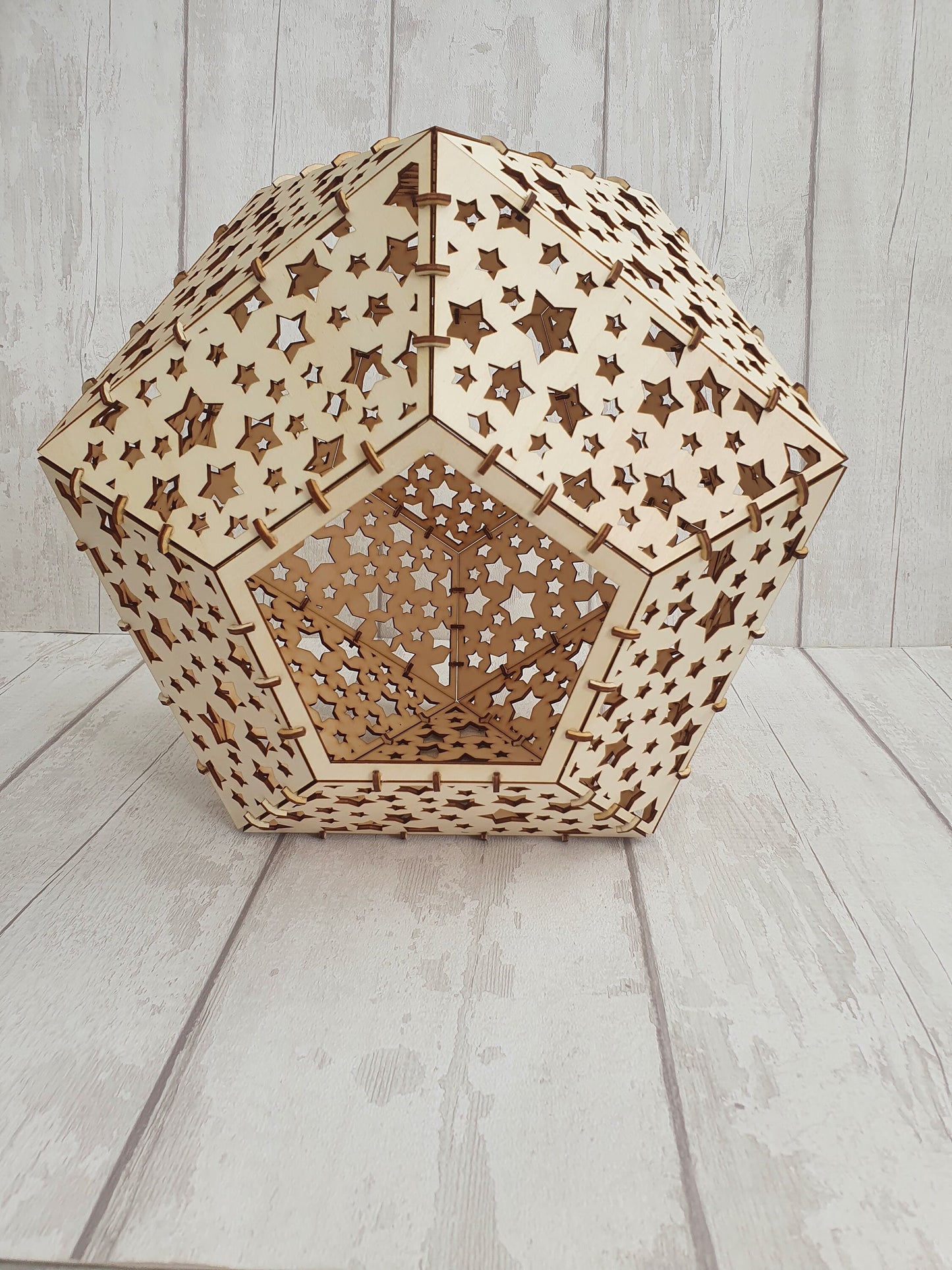 Laser cut star light shade. - LaserGiftsuk