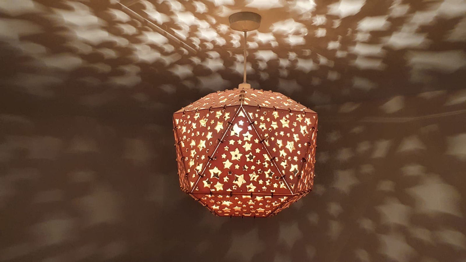 Laser cut star light shade. - LaserGiftsuk