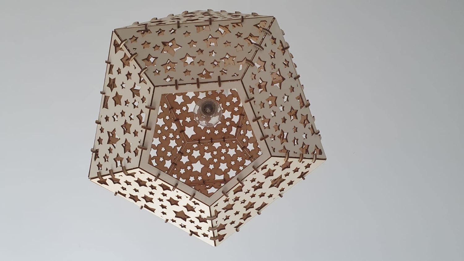 Laser cut star light shade. - LaserGiftsuk