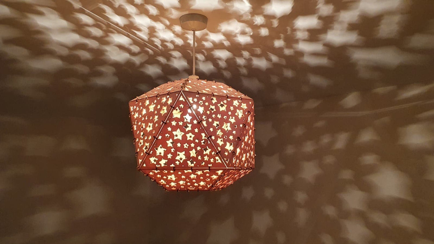 Laser cut star light shade. - LaserGiftsuk