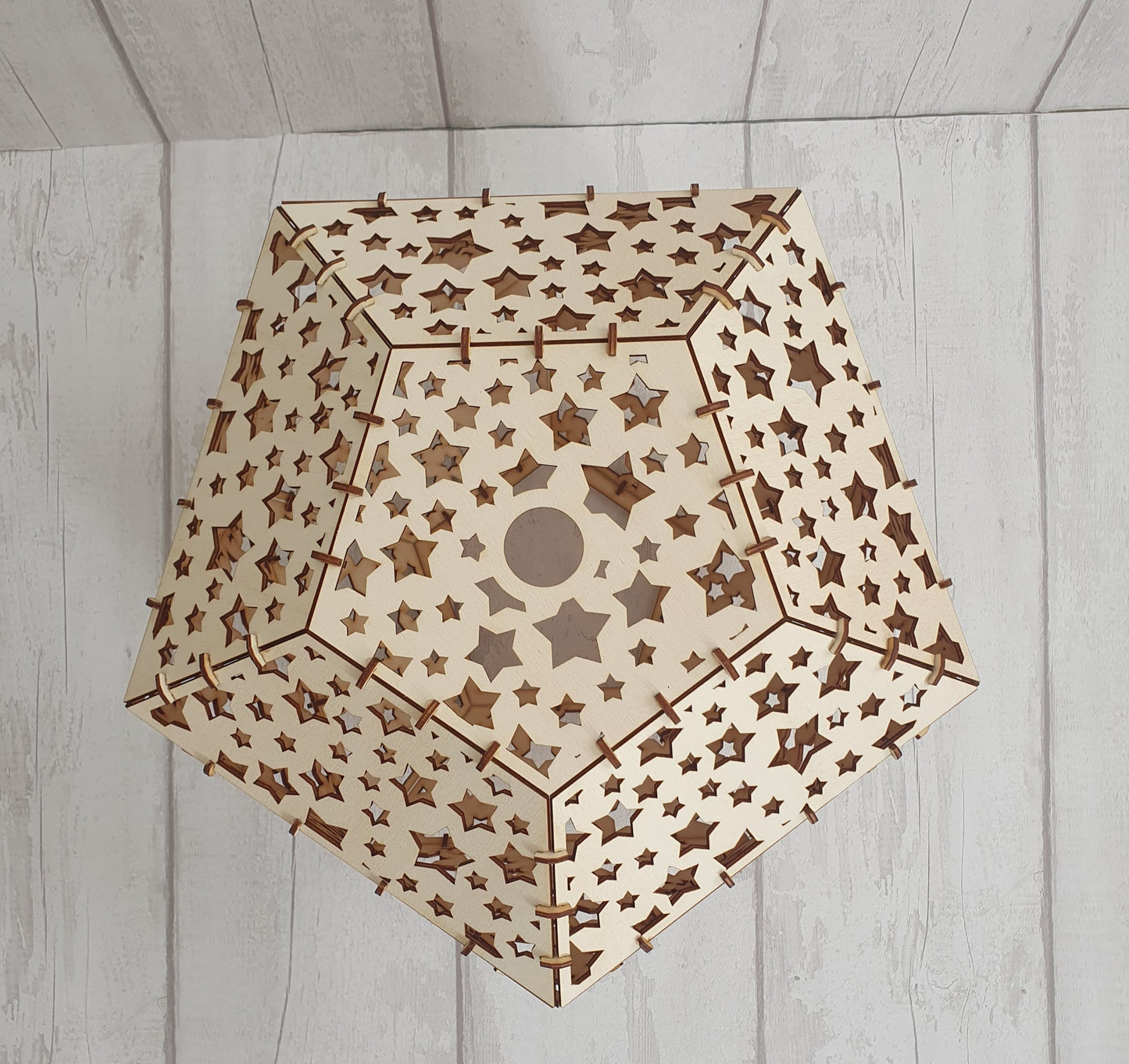 Laser cut star light shade. - LaserGiftsuk