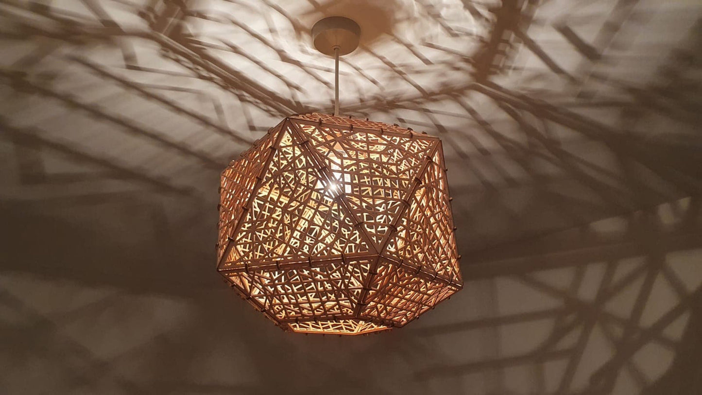 Bespoke pendant light shade. - LaserGiftsuk