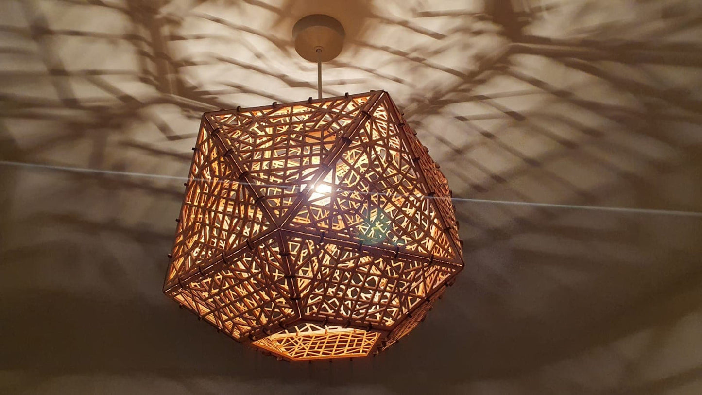 Bespoke pendant light shade. - LaserGiftsuk
