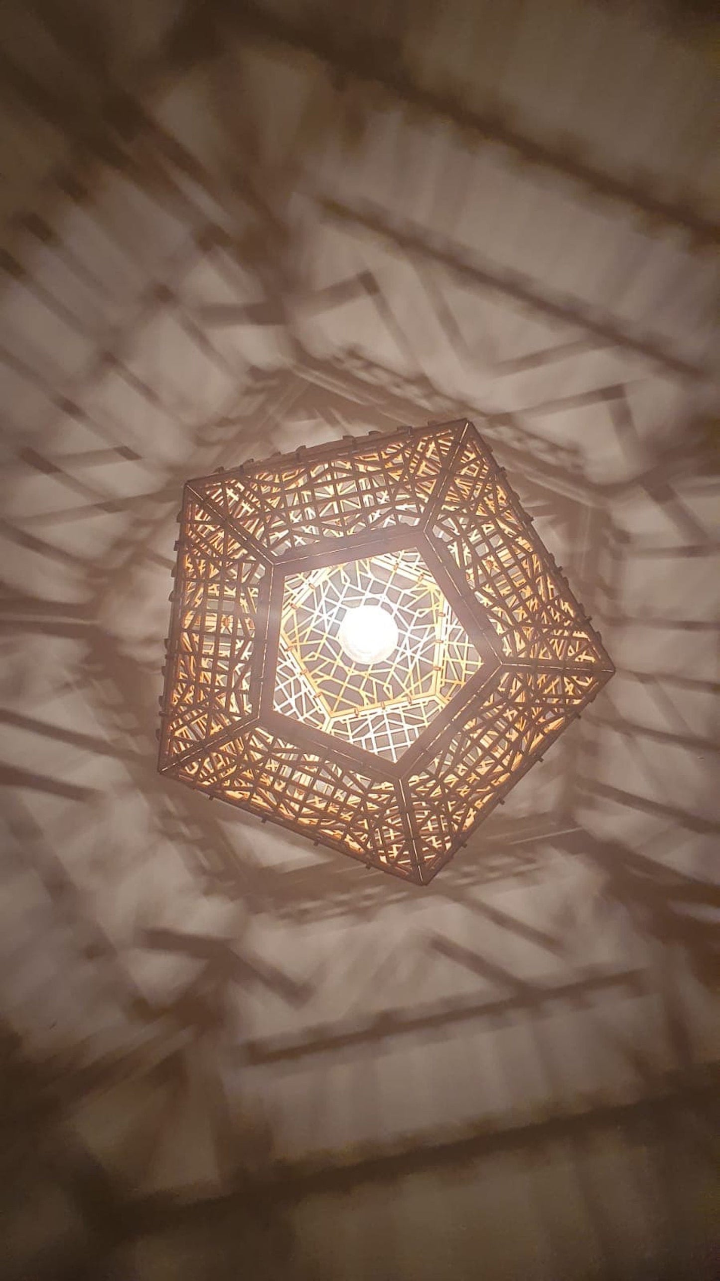 Bespoke pendant light shade. - LaserGiftsuk