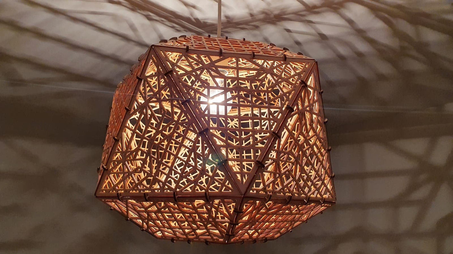 Bespoke pendant light shade. - LaserGiftsuk