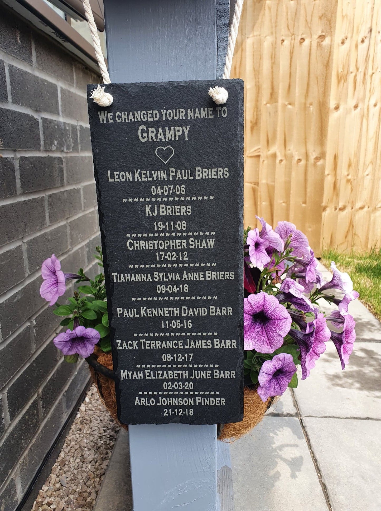 Personalised slate sign. - LaserGiftsuk