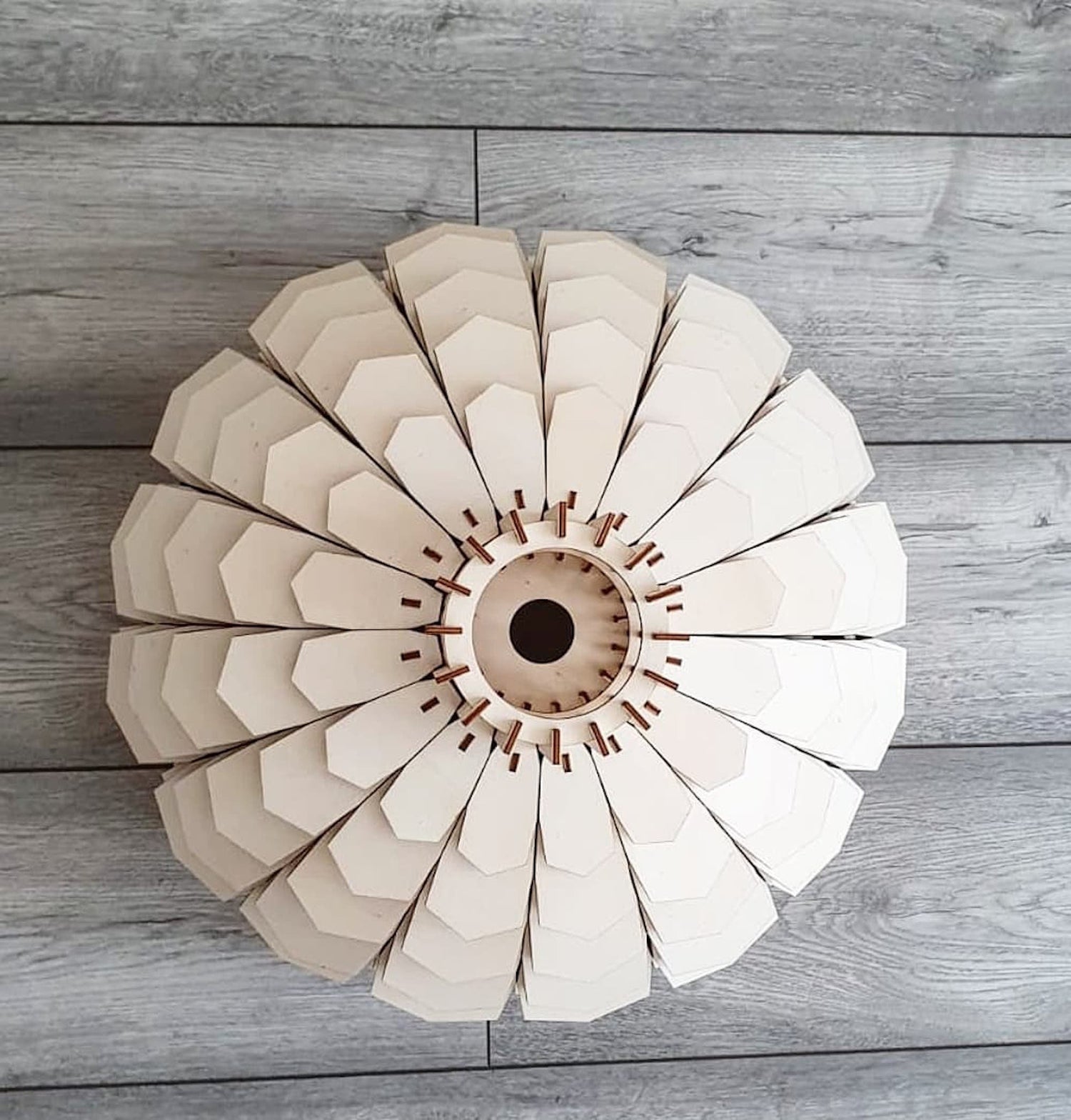 Bespoke wooden light shade. - LaserGiftsuk