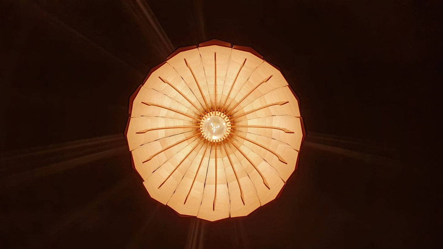 Bespoke wooden light shade. - LaserGiftsuk