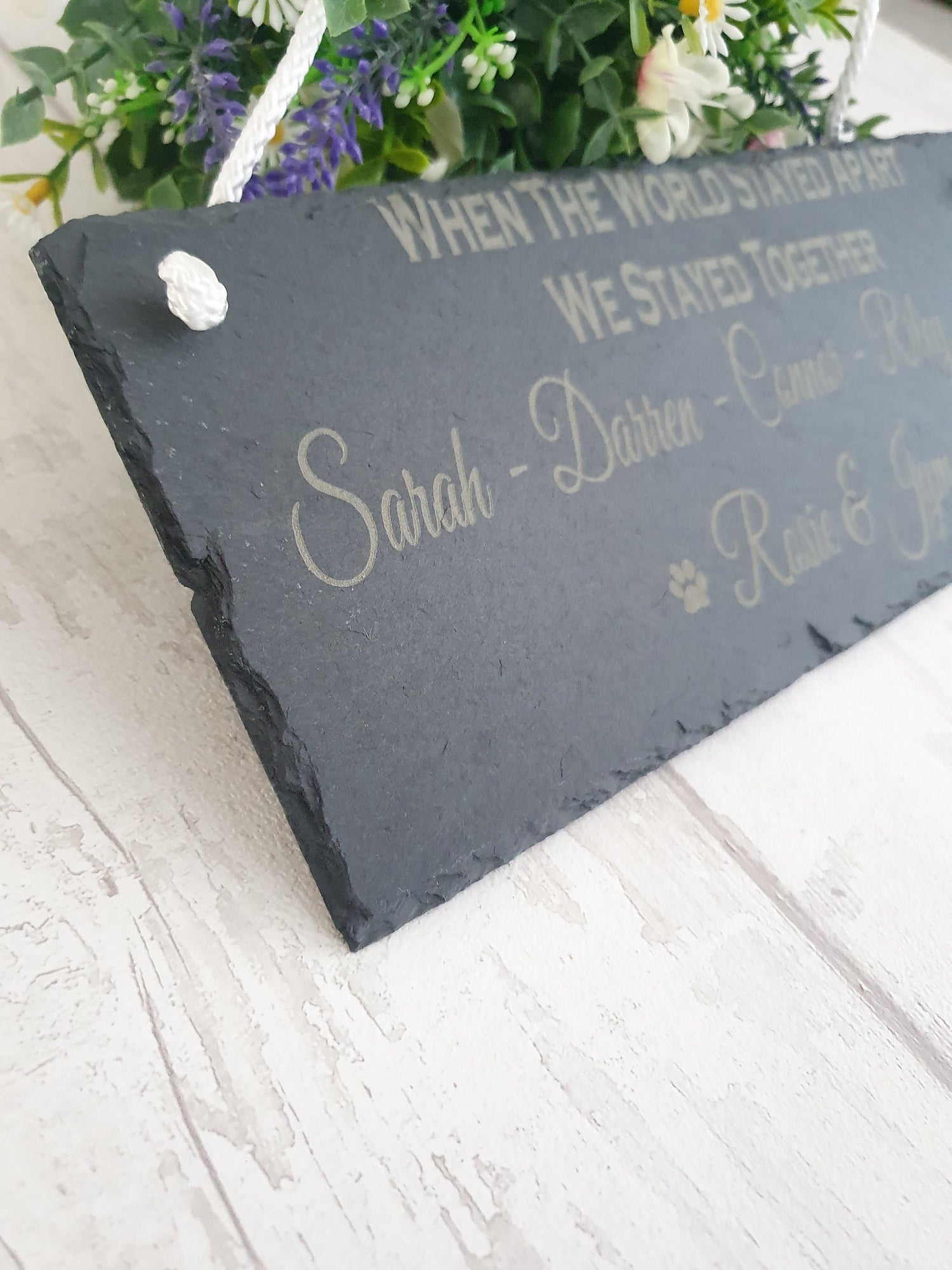 Personalised lockdown 2021 slate sign. - LaserGiftsuk