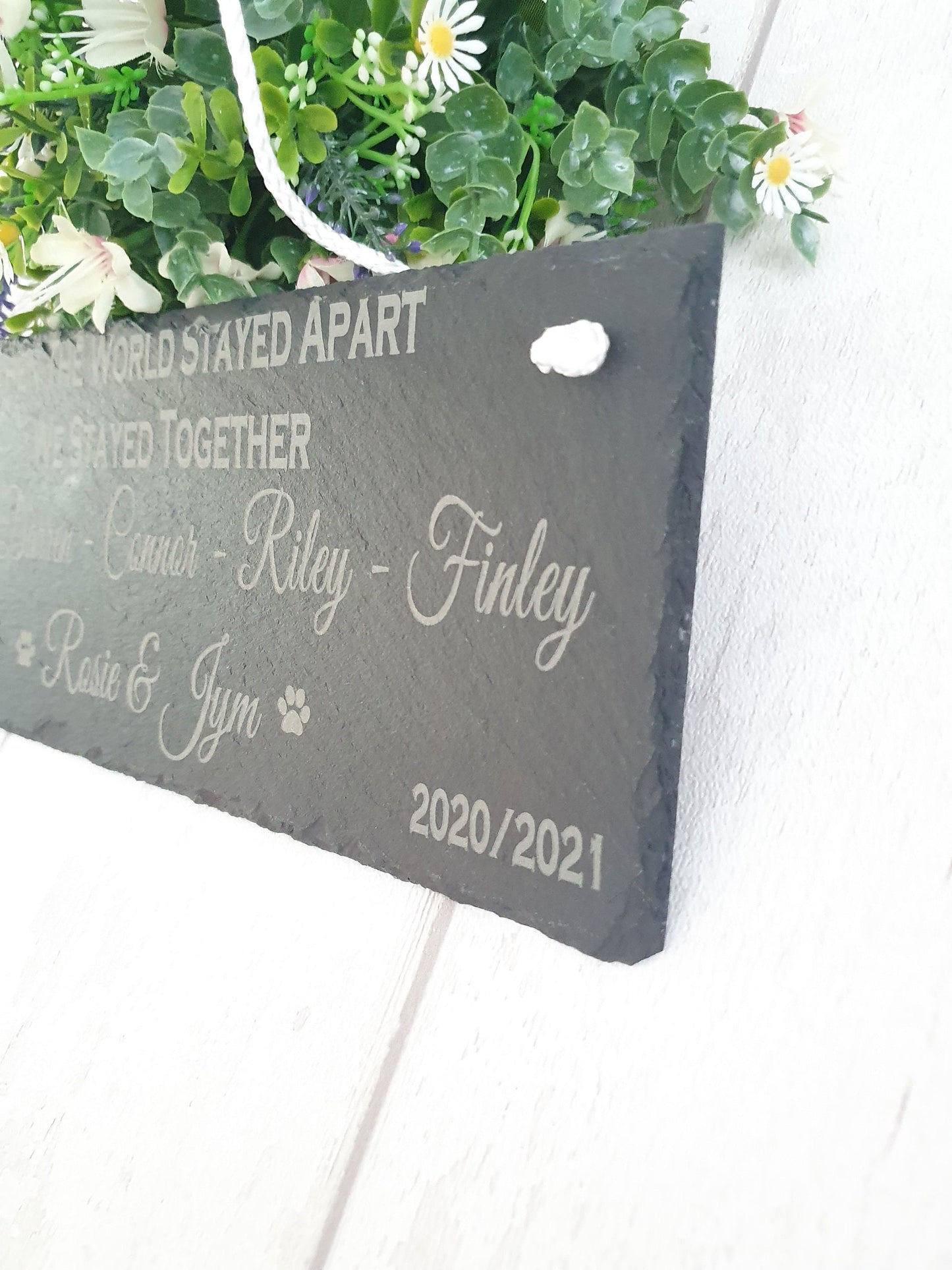 Personalised lockdown 2021 slate sign. - LaserGiftsuk